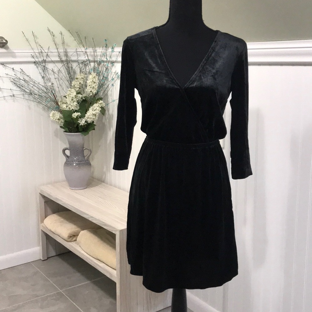 NWT Black Velvety Dress